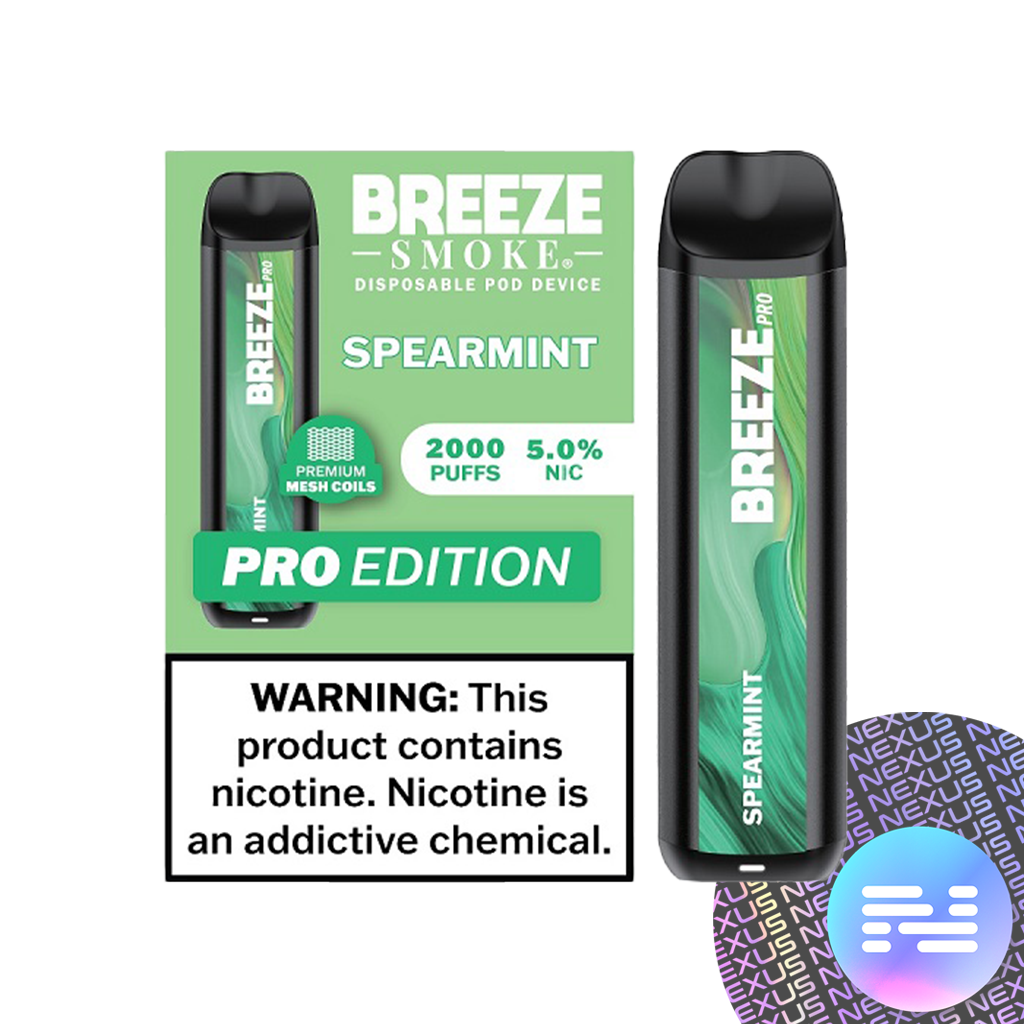 Spearmint Breeze PRO Disposable Vape 2000 Puffs