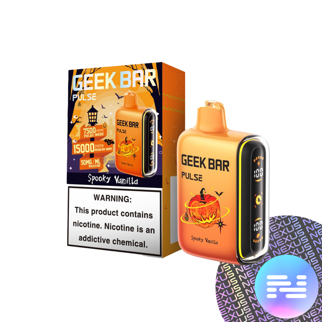 Spooky Vanilla Halloween Edition Geek Bar Pulse Disposable Vape 15000 Puff