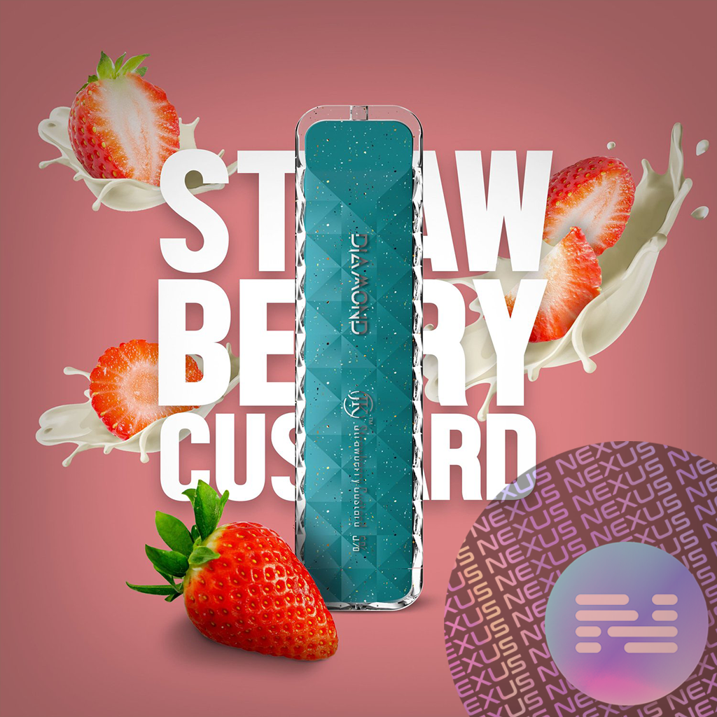 Strawberry Custard Air Bar Diamond Disposable Vape 500 Puff