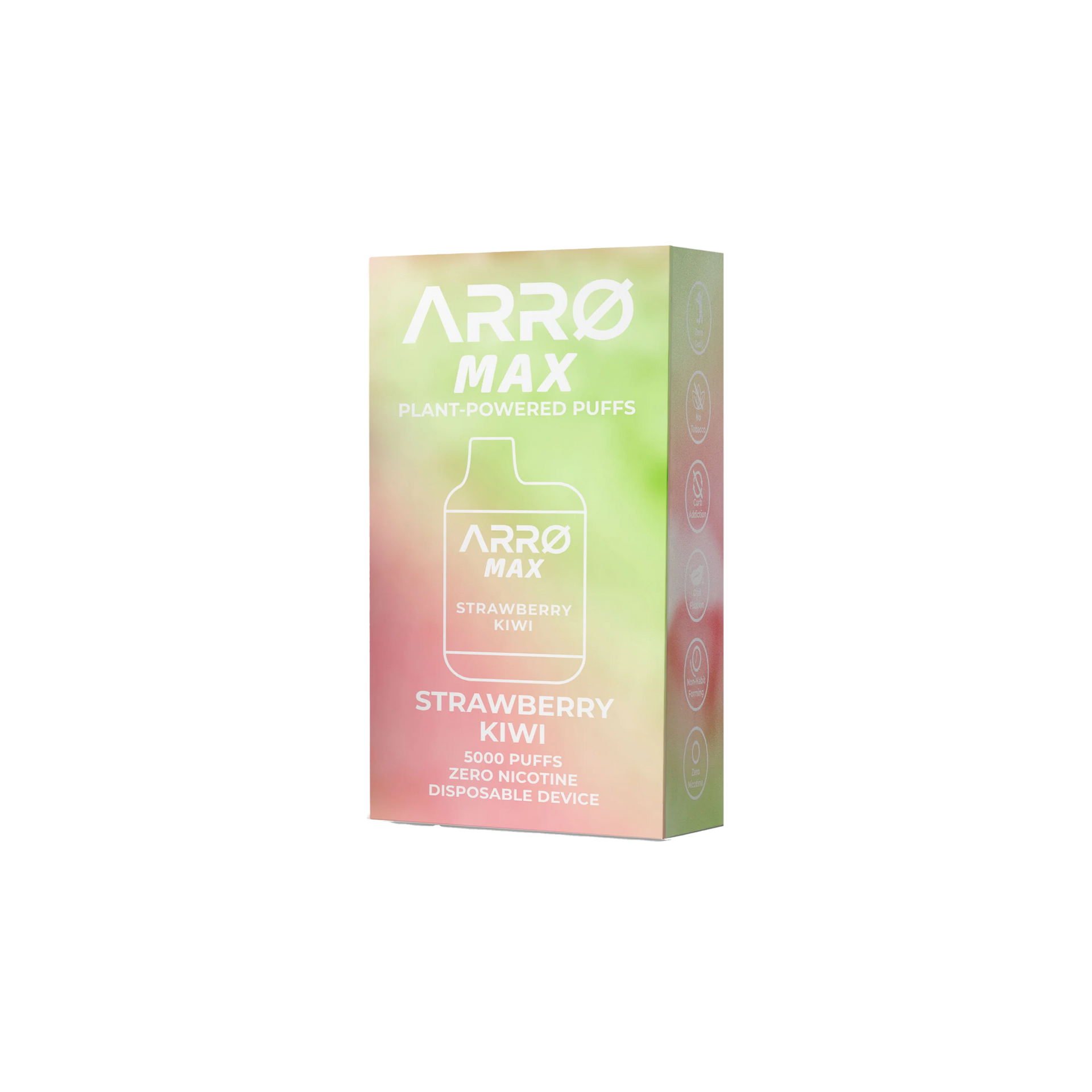 ZERO Max Plant Powered Zero Nicotine 5000 Puffs Rechargeable Disposable Vape - Strawberry Kiwi
