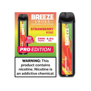 Breeze Pro 2000 Puffs Disposable Non Rechargeable Vape 5% Nicotine - Strawberry Kiwi