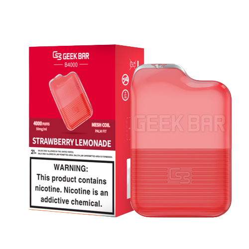 Geek Bar B4000 Disposable Vape 5% Nicotine - Strawberry Lemonade