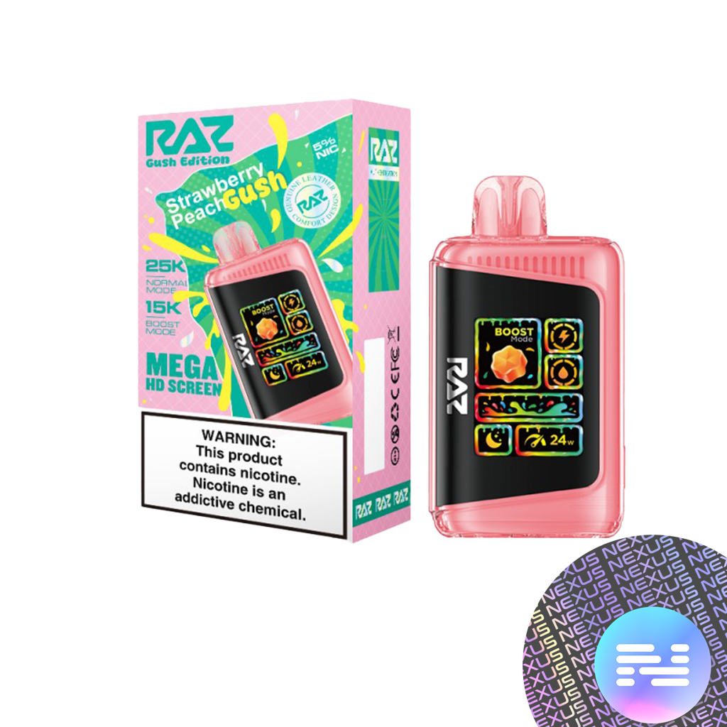 Strawberry Peach GUSH RAZ LTX 25000 Disposable Vape