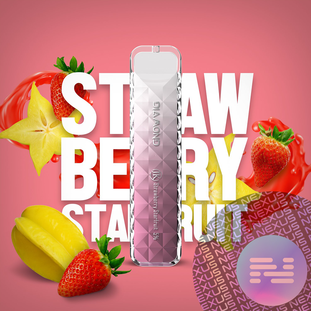 Strawberry Starfruit Air Bar Diamond Disposable Vape 500 Puff