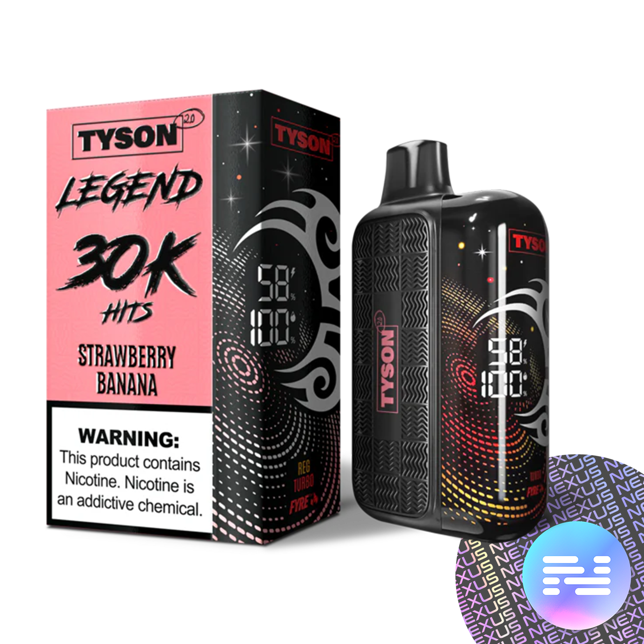 Strawberry Banana Tyson 2.0 Legend 30000 Disposable Vape