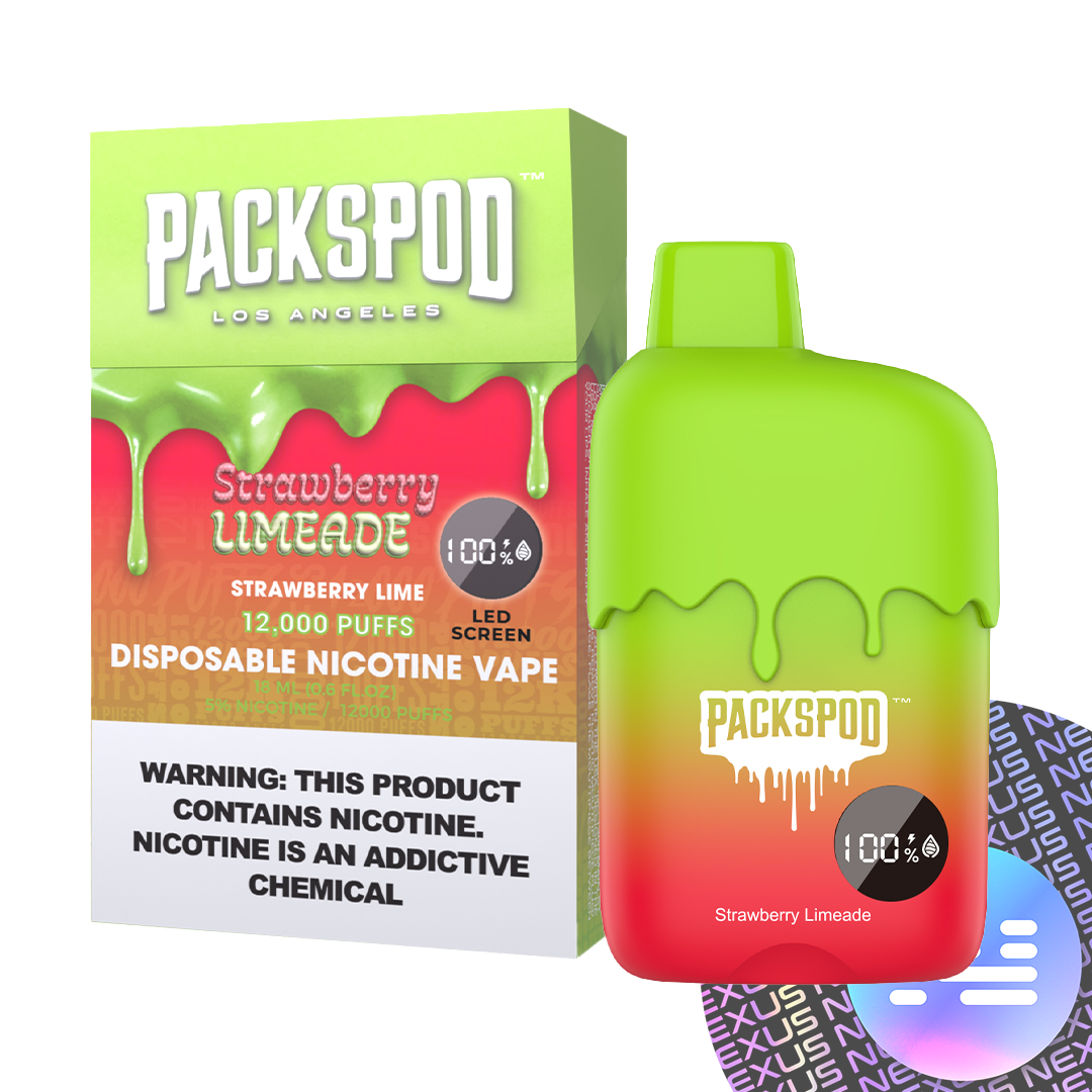 Strawberry Limeade Packspod 12000 Disposable Vape