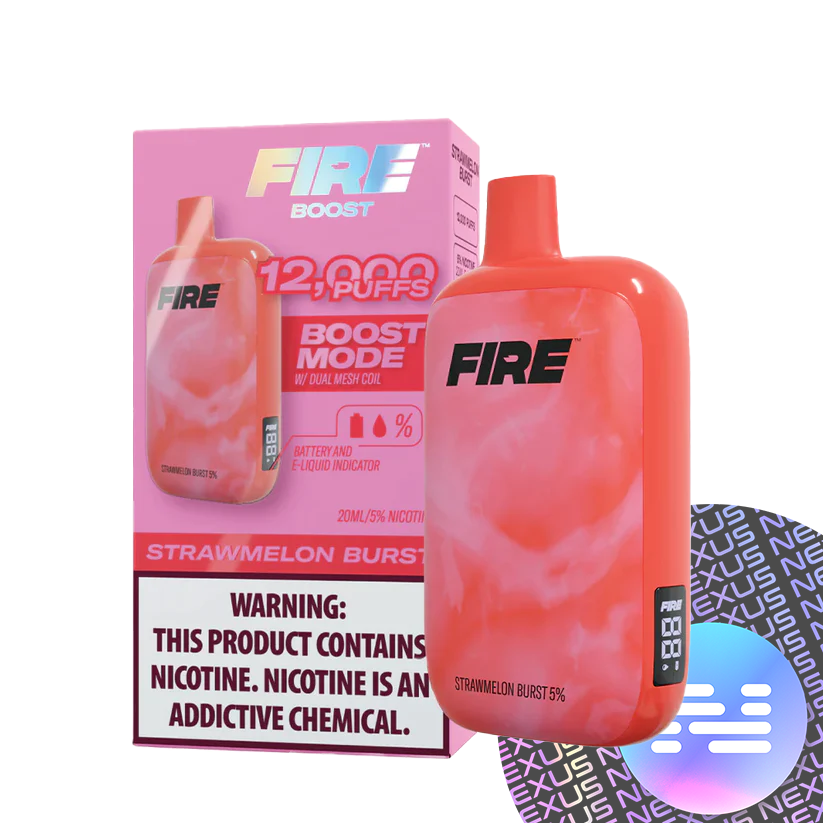 Strawmelon Burst FIRE Boost 12000 Puff Disposable Vape