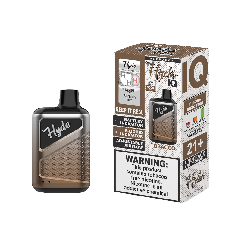 Hyde IQ Recharge 5000 Disposable Vape - Tobacco