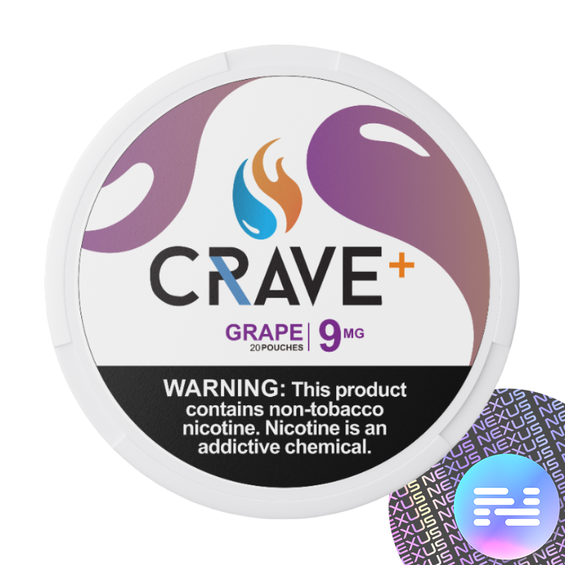 Grape 9MG Crave Plus Nicotine Pouches