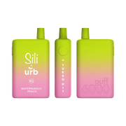 Sili x Urb Disposable Rechargeable Vape 6000 Puffs 5% Nicotine - Watermango Peach