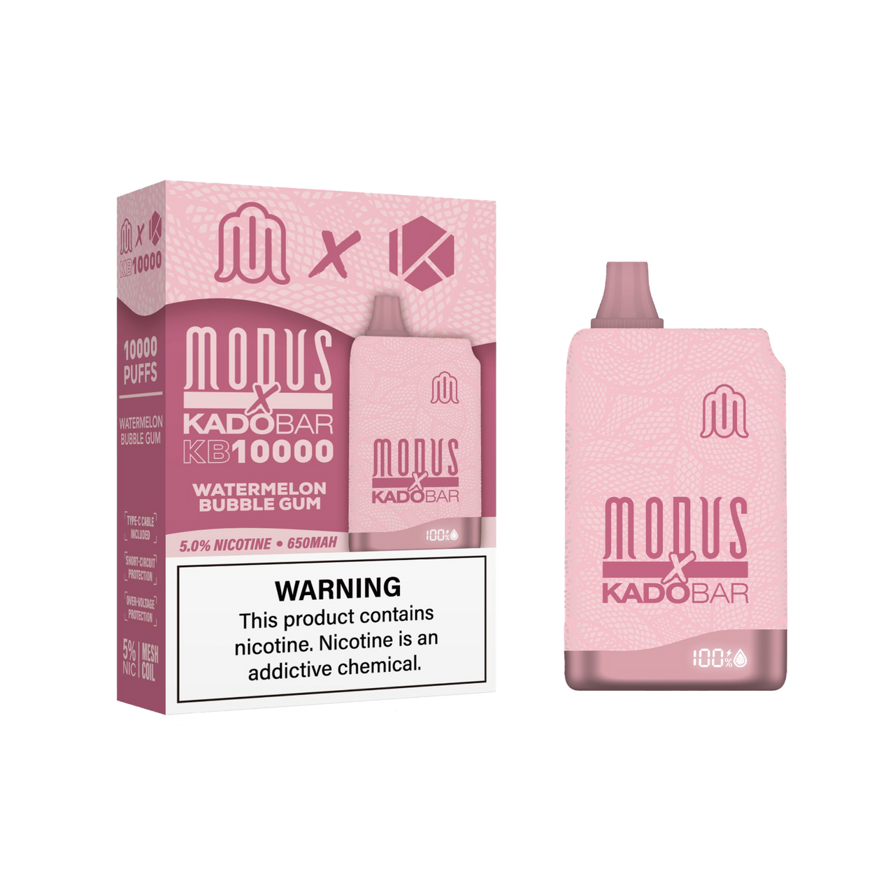 Watermelon Bubble Gum Modus x Kado KB10000 Disposable Vape