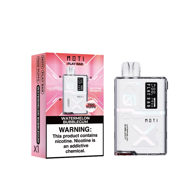 MOTI Play Bar 7500 Disposable Vape - Watermelon Bubble Gum