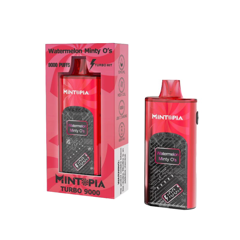 MiNTOPiA Turbo 9000 Puffs Disposable Vape 5% Nicotine - Watermelon Minty O's