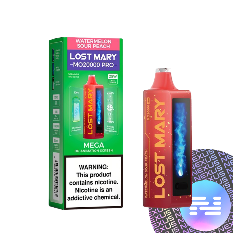 Watermelon Sour Peach Lost Mary MO20000 PRO Disposable Vape