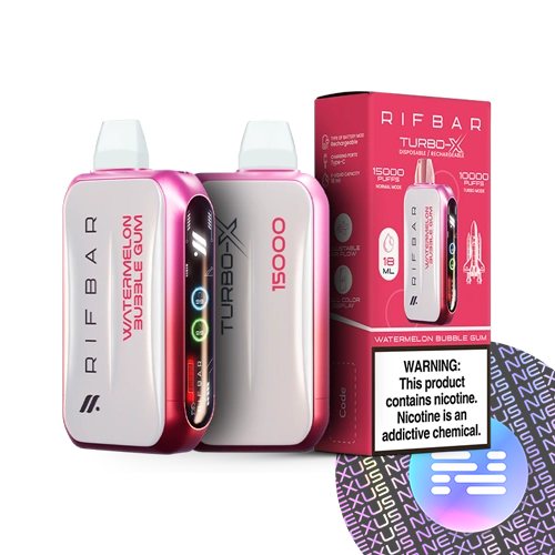 Watermelon Bubble Gum RifBar Turbo-X Disposable Vape