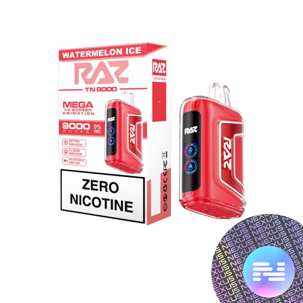 0️⃣ RAZ TN9000 ZERO Nicotine Disposable Vape