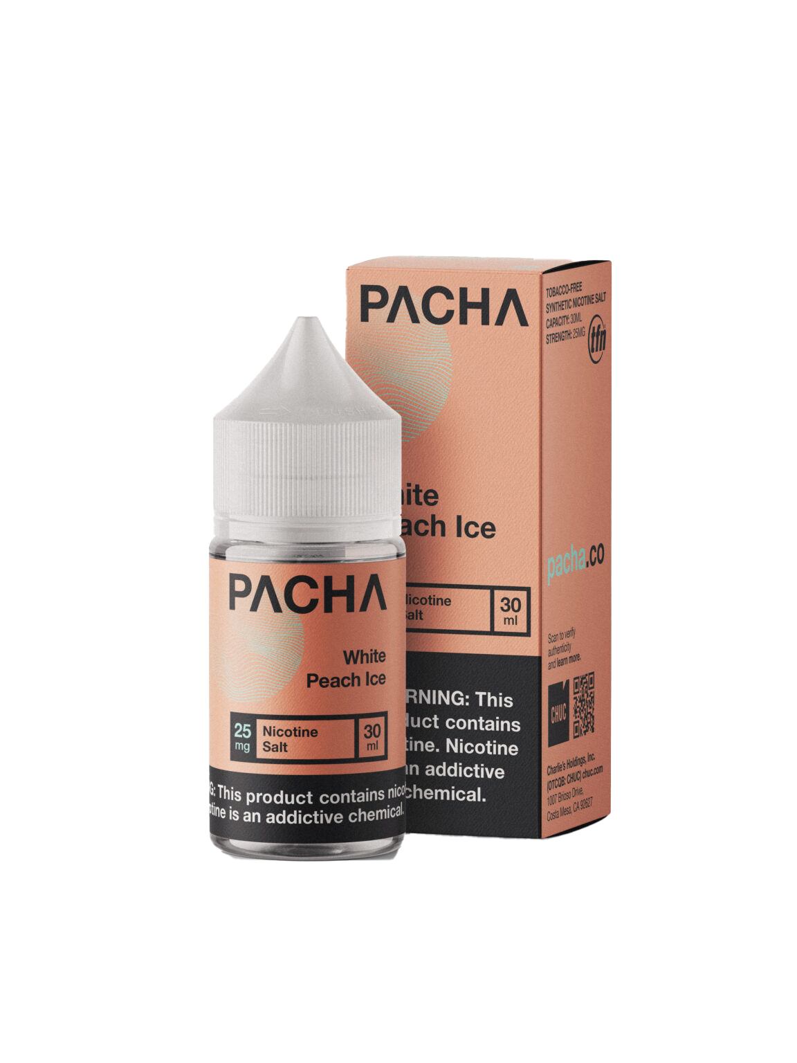 Pacha 30ML E-Liquid Vape Juice - White Peach Ice
