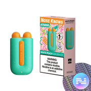 White Peach Sakura Ice Nose Knows AT5000 Disposable Vape