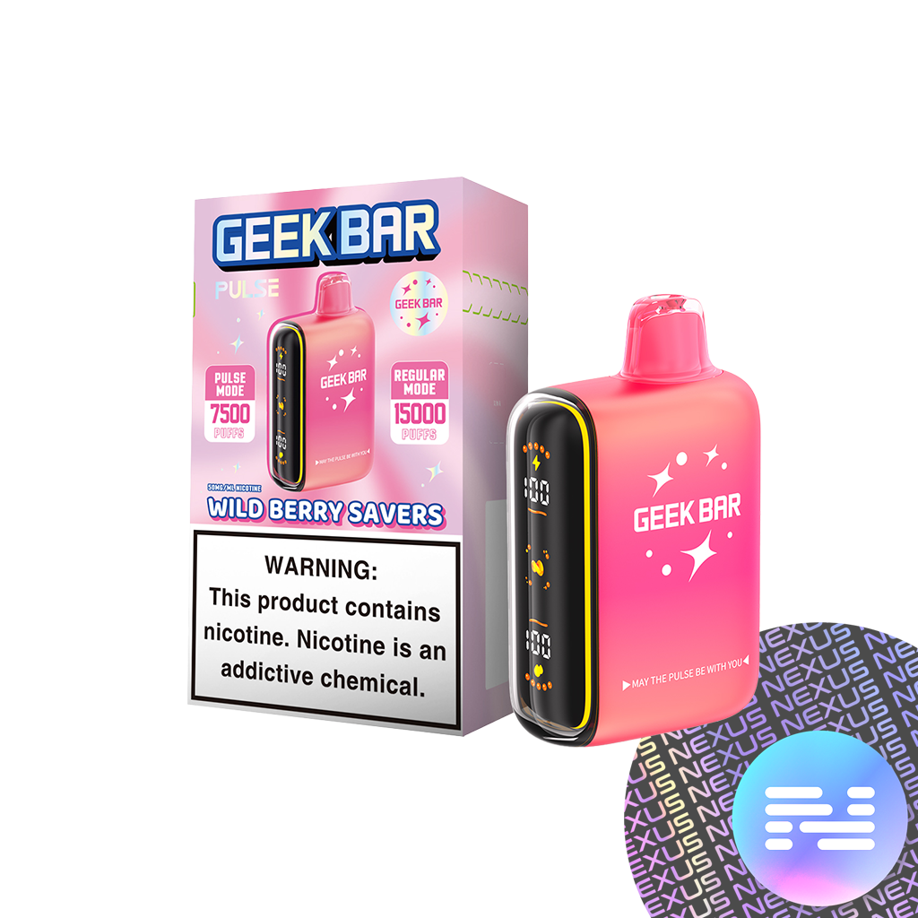 Wild Berry Savers Geek Bar Pulse SAVERS Edition Disposable Vape