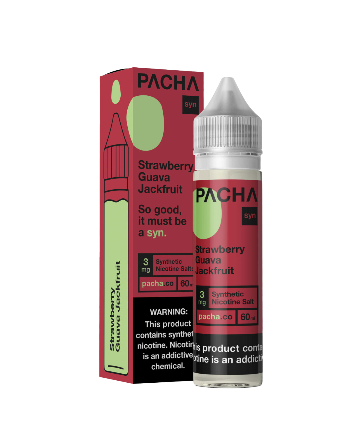 Pacha 60 ML E-Liquid Strawberry Guava Jack Fruit