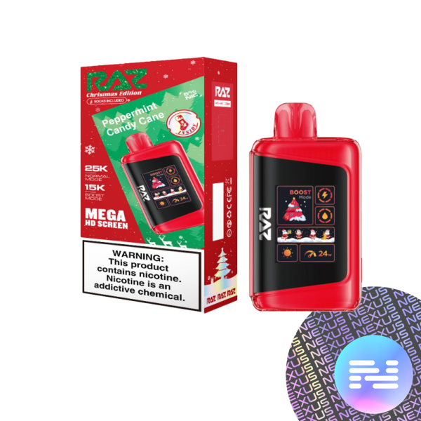 Raz Christmas Vape Flavors RAZ LTX Christmas Edition Disposable Vape |  25000 Puffs RAZ DC25000 Review VapoRider