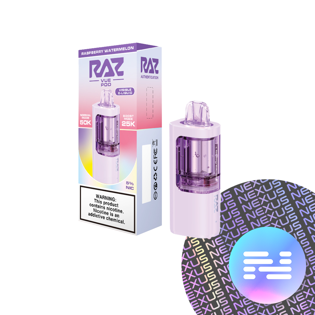 Raspberry Watermelon RAZ VUE 50K Disposable Pods