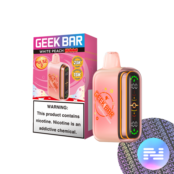 White Peach HUBBA Geek Bar Pulse 2 Disposable Vape White Peach HUBBA Geek Bar Pulse 2 Disposable Vape